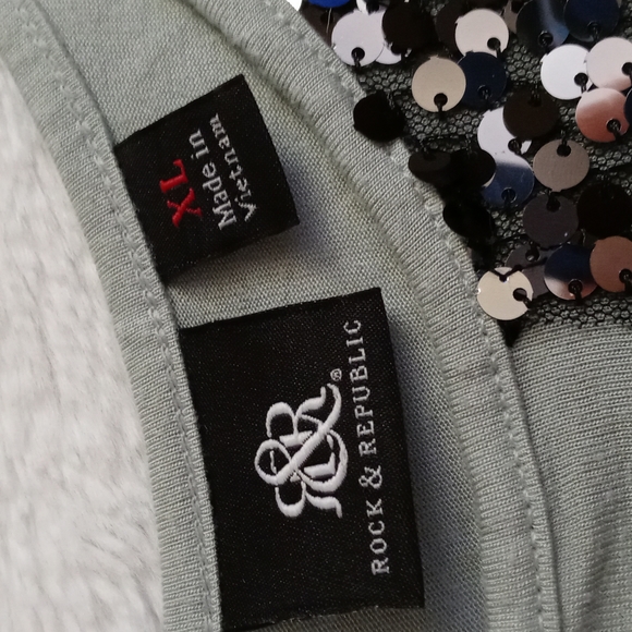 Rock Republic Mint green w/ sequins Rock Republic Size M - Picture 6 of 6